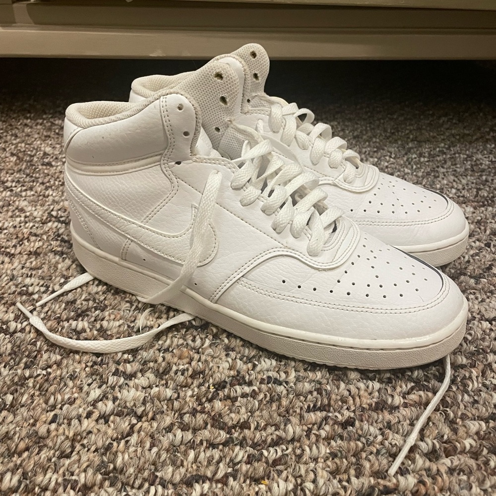 Nike White High-Top Athletic Shoes